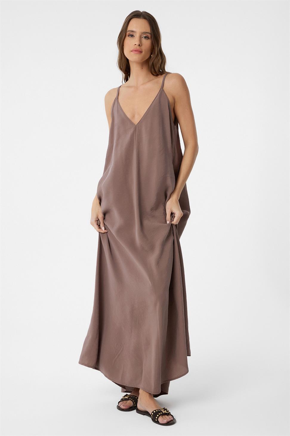 Modal Long Womens Dress with Straps