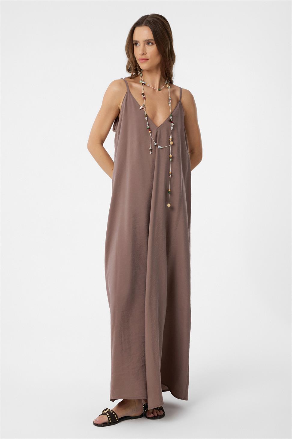Modal Long Womens Dress with Straps