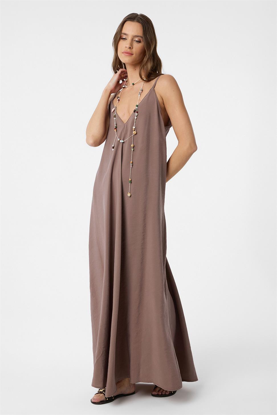 Modal Long Womens Dress with Straps
