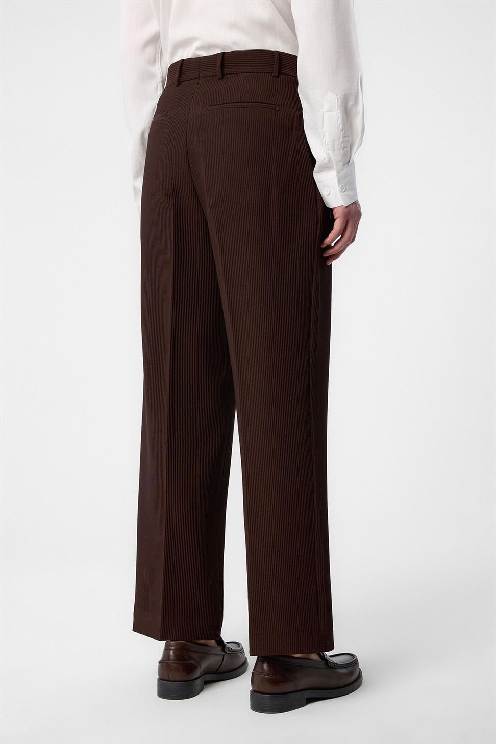 Antioch Kahve Baggy Fitilli Erkek Pantolon