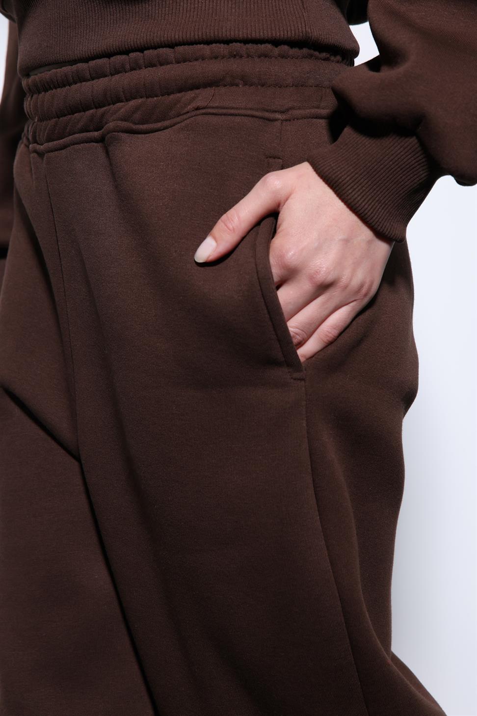 Antioch Kahve Basic Ayarlanabilir Paça Kadın Eşofman Altı