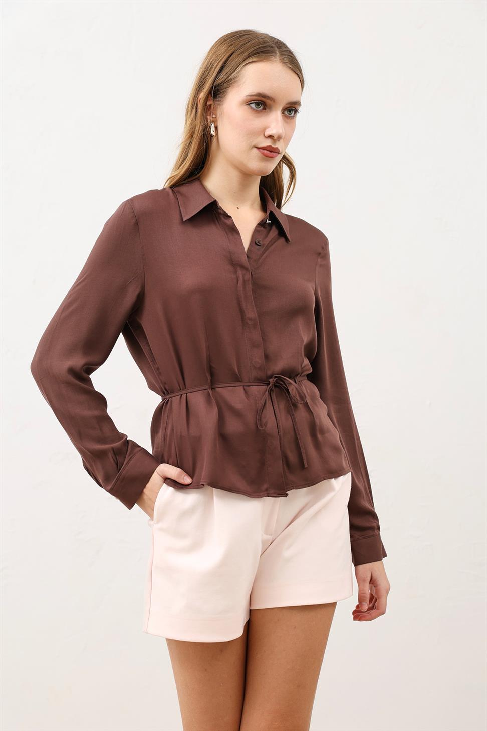 Womens Shirt with a Tie-Front