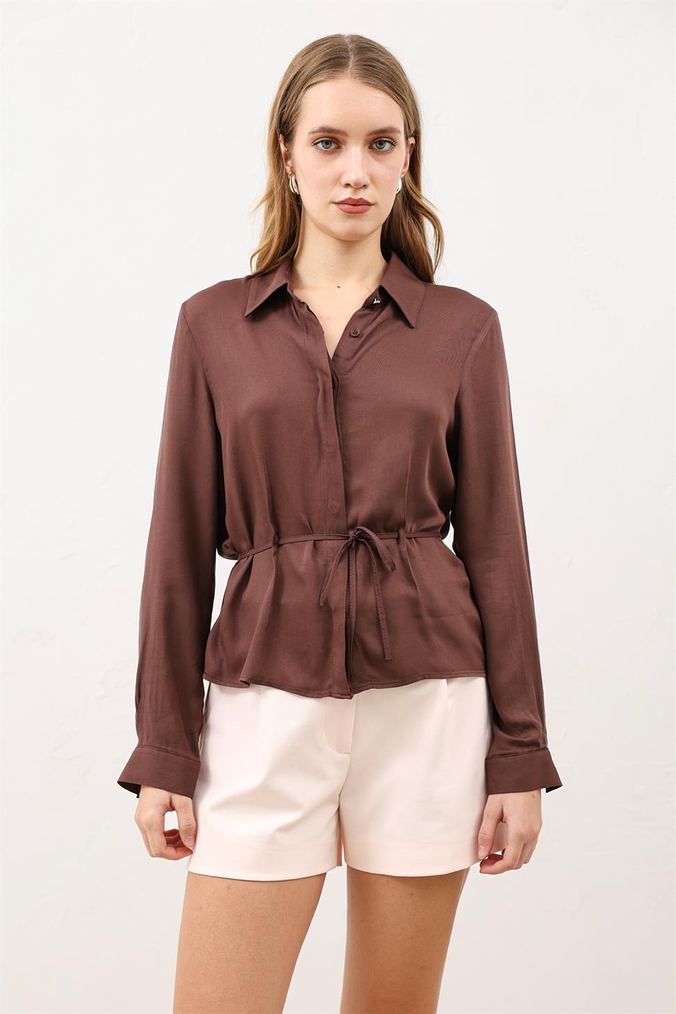 Womens Shirt with a Tie-Front