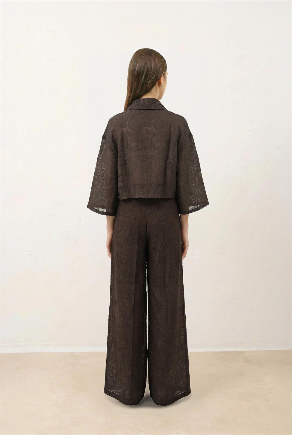 Floral-Print Shirt and Pants Set for Women