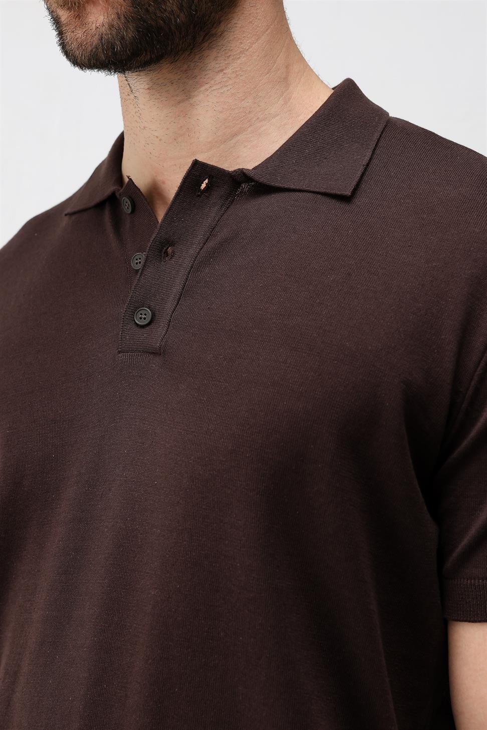 Comfort Slim Polo Neck Mens Knit T-Shirt