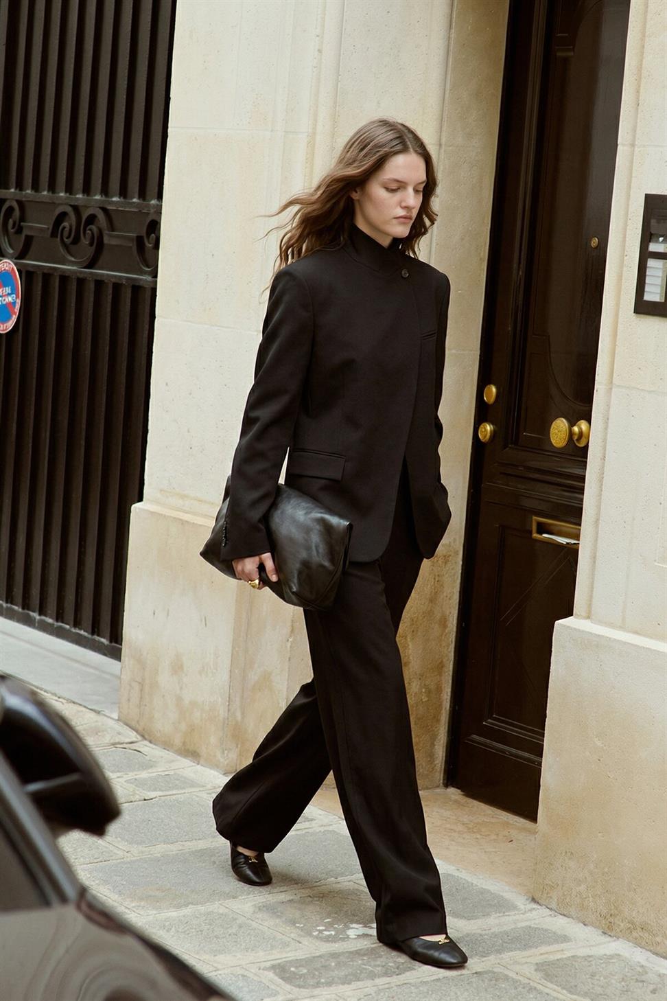 Womens Stand Collar Blazer Jacket