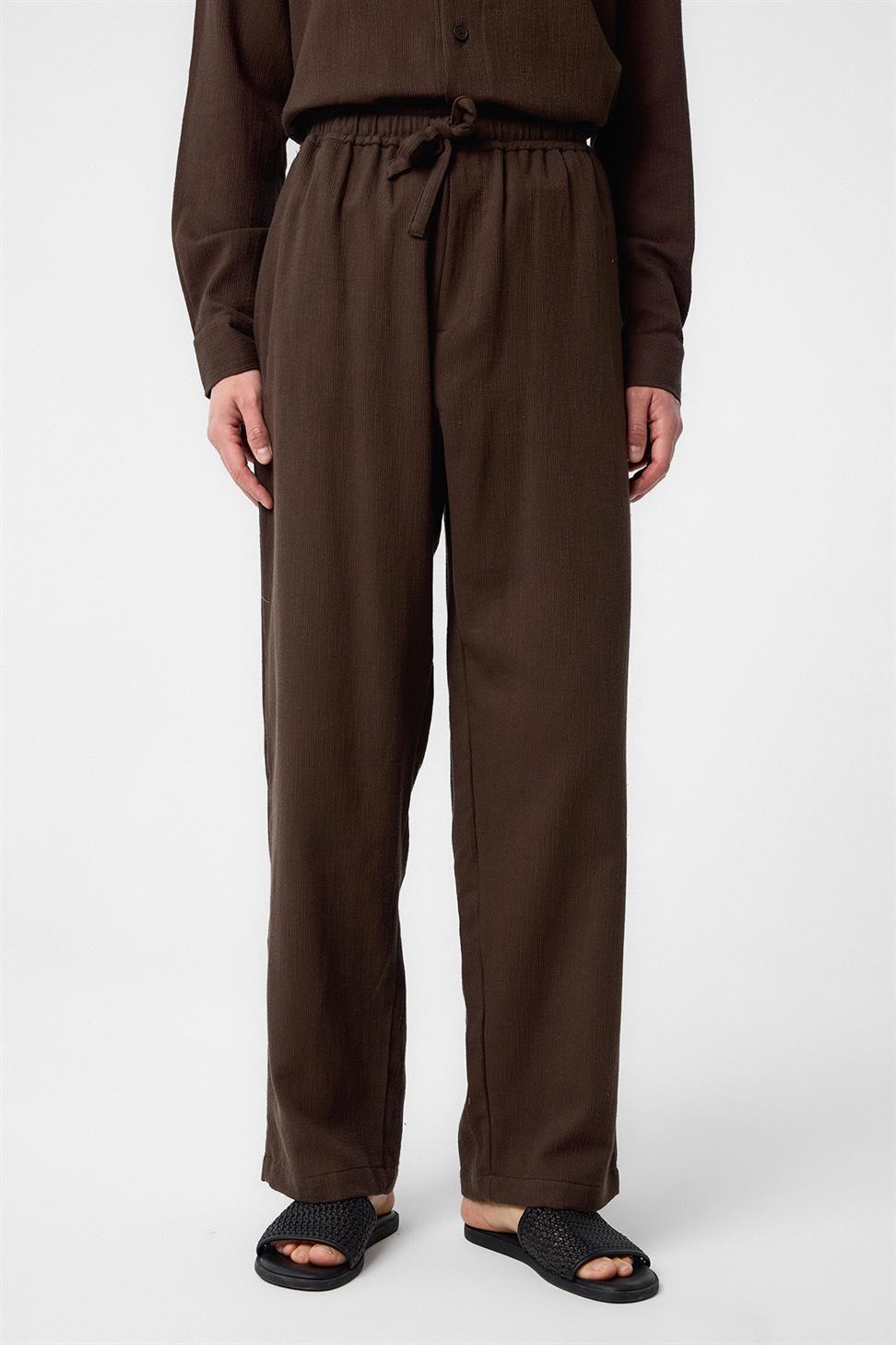 Antioch Kahve Dokulu Erkek Pantolon