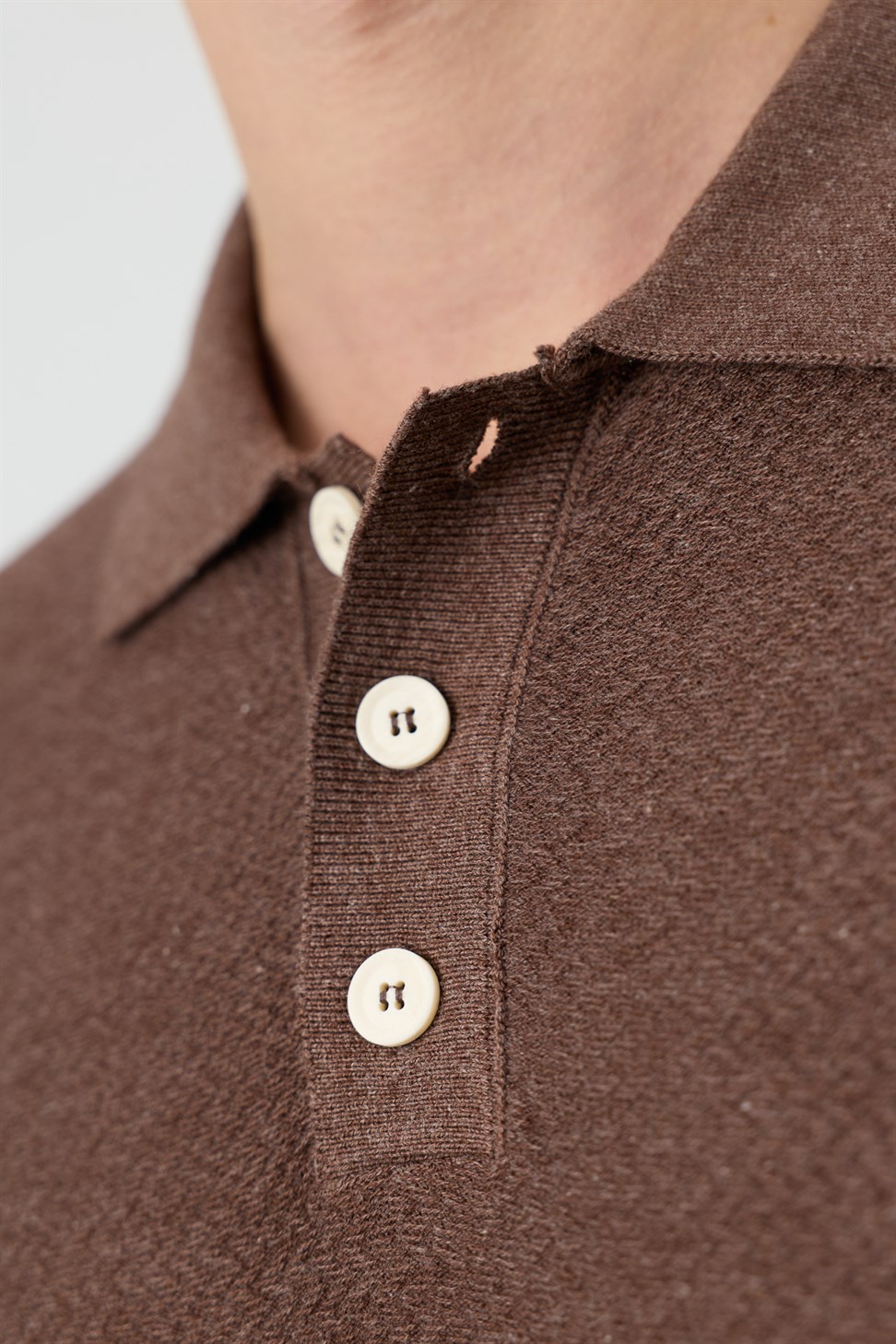 Antioch Kahve Dokulu Polo Yaka Triko Erkek T-Shirt