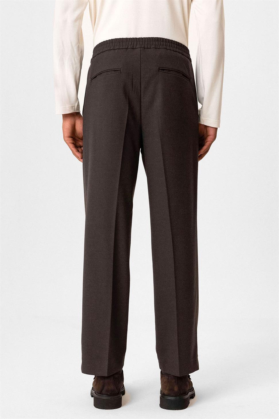 Antioch Kahve Elastik Belli Baggy Erkek Pantolon