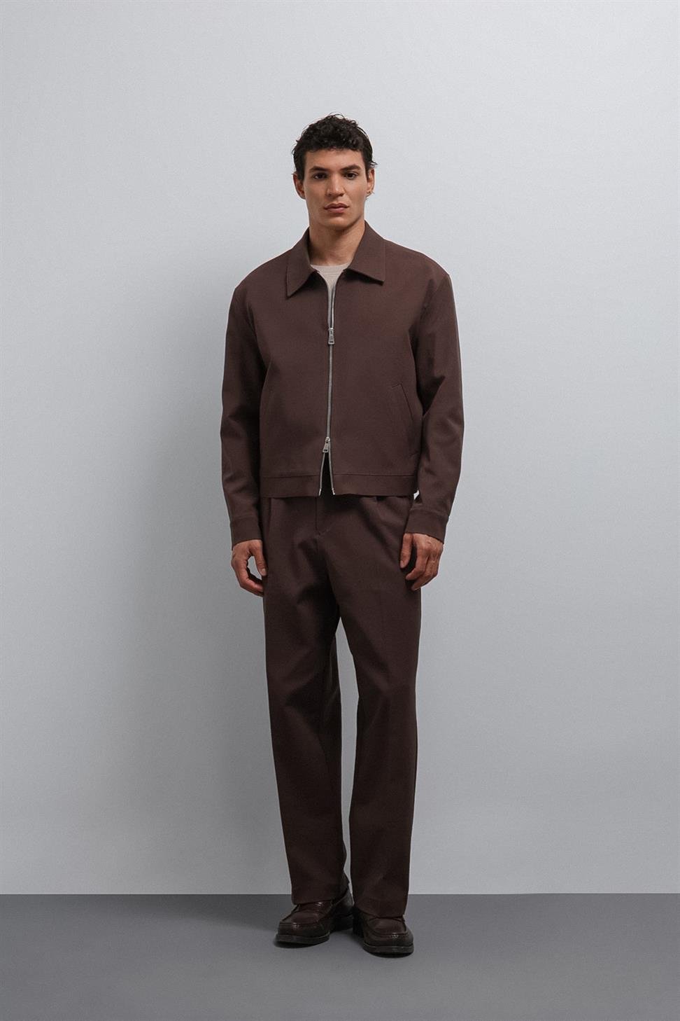 Antioch Kahve Fermuarlı Mevsimlik Erkek Mont