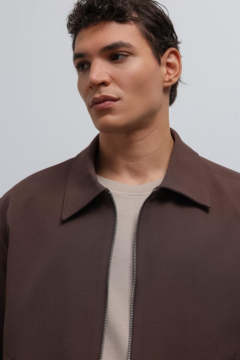 Antioch Kahve Fermuarlı Mevsimlik Erkek Mont