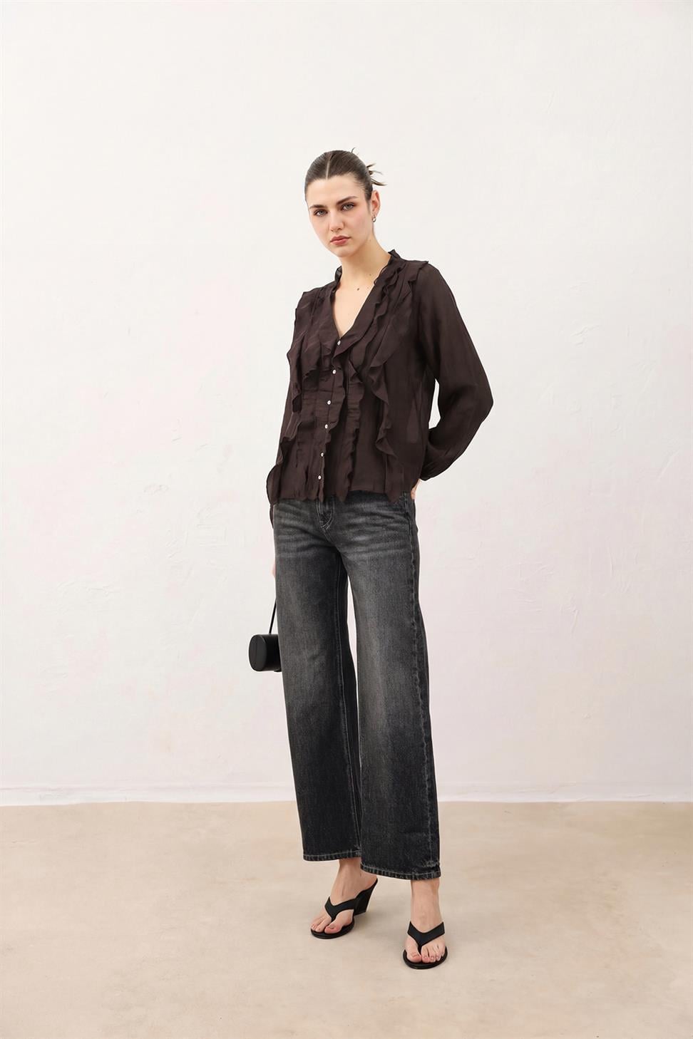 Womens Ruffled Blouse