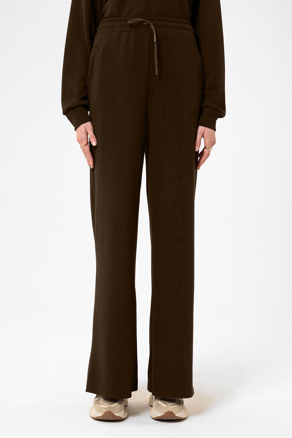 Antioch Kahve Kadın İspanyol Paça Eşofman Takım