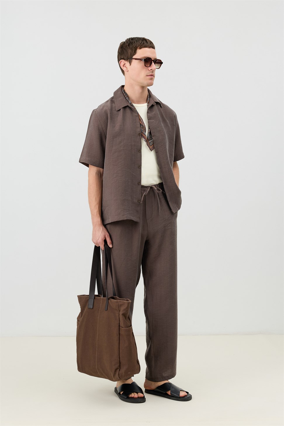 Mens Shirt with Lyocell Blend and Hidden Buttons