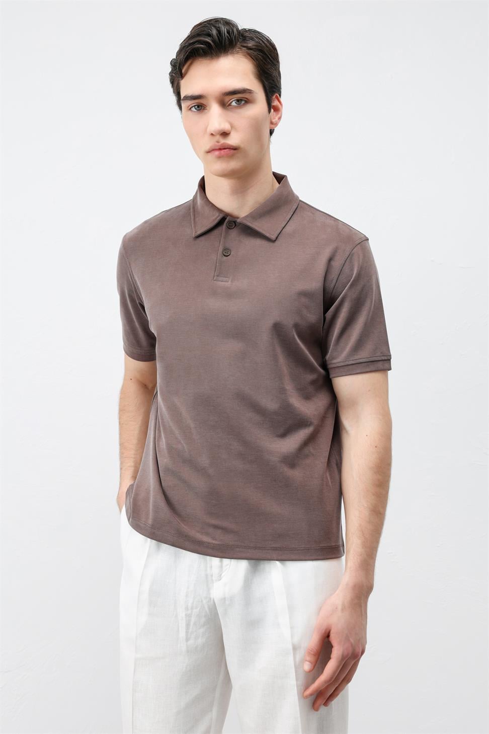 Mens Lyocell-Blend Polo Shirt