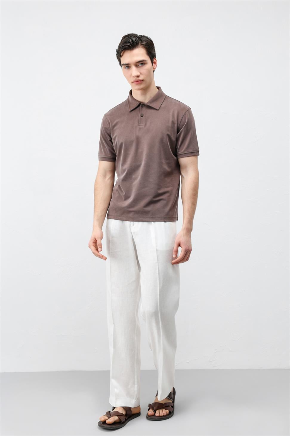 Mens Lyocell-Blend Polo Shirt