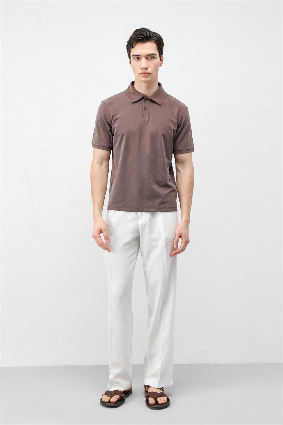 Mens Lyocell-Blend Polo Shirt