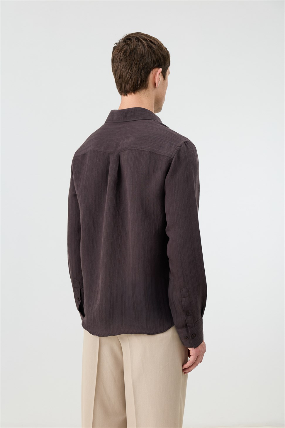 Mens Striped Shirt with Modal Blend