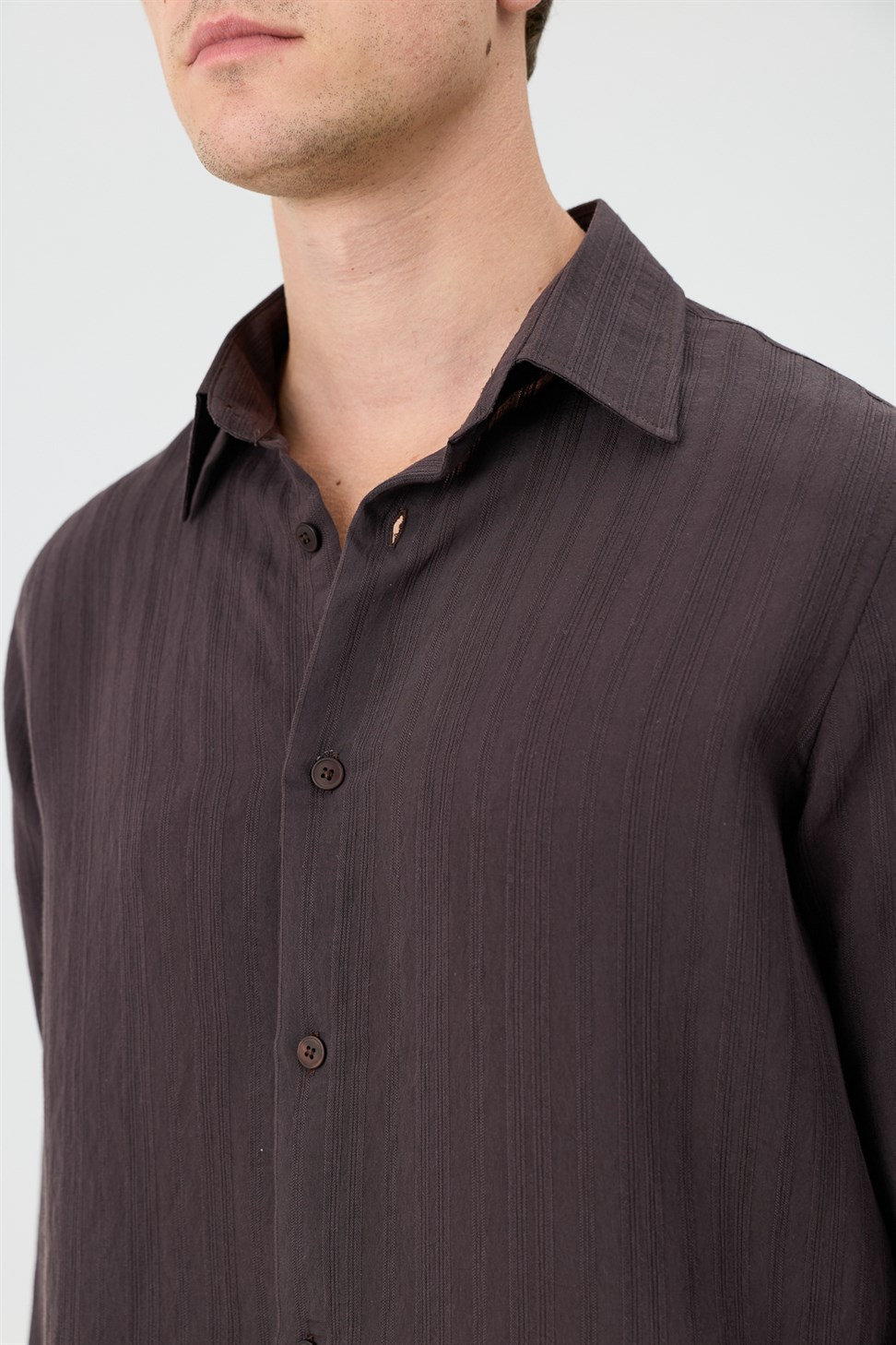 Mens Striped Shirt with Modal Blend