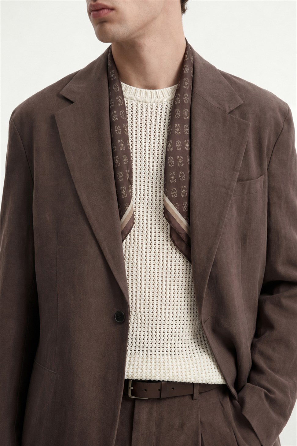 Antioch Kahve Modal Karışımlı Relaxed Blazer Ceket
