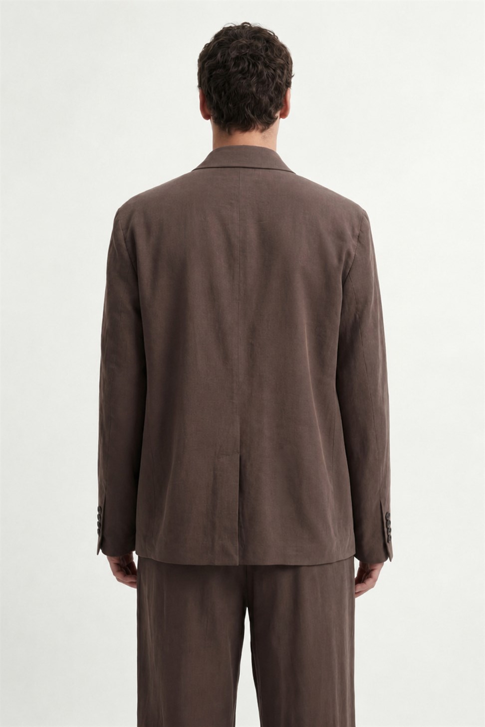Antioch Kahve Modal Karışımlı Relaxed Blazer Ceket