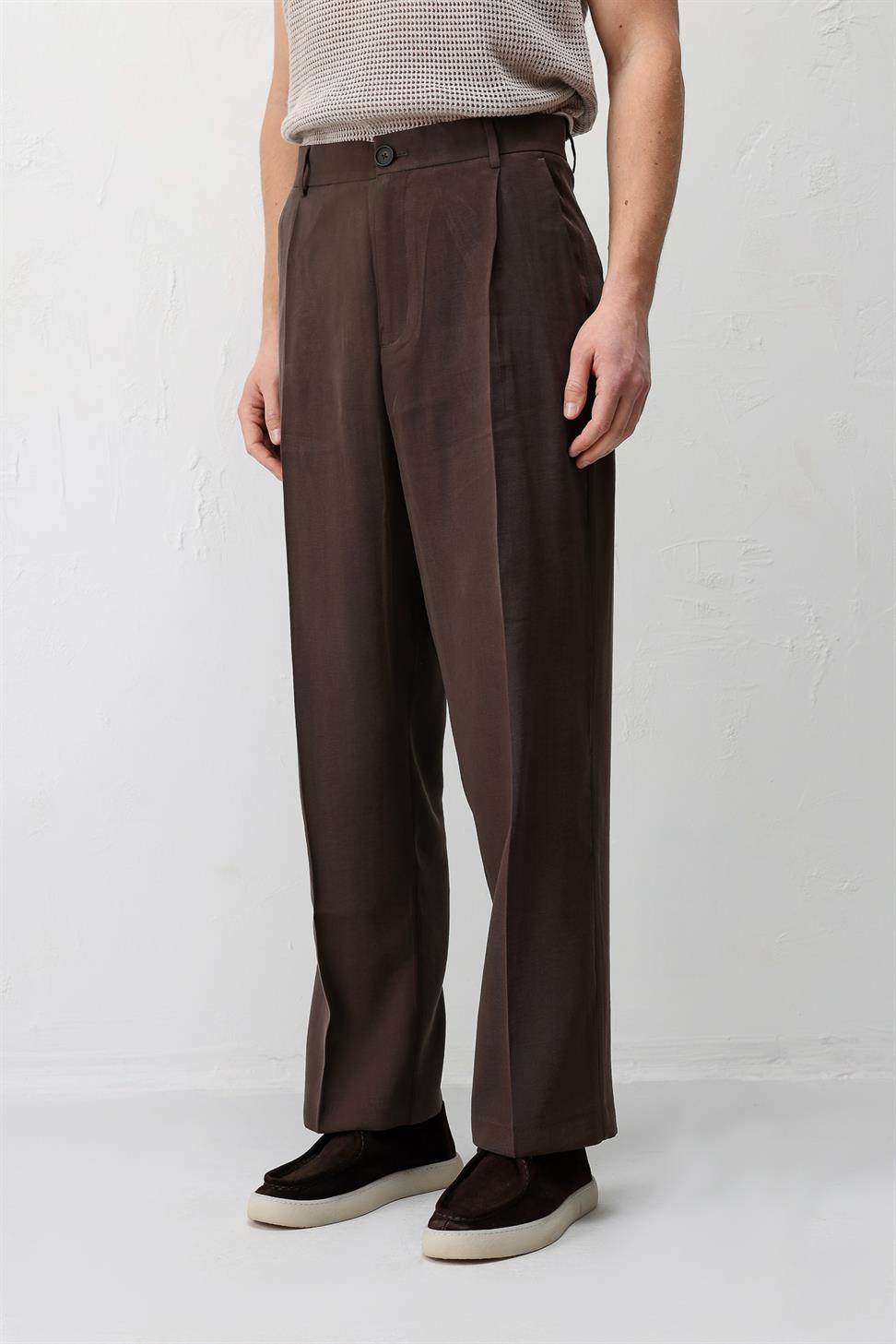 Antioch Kahve Modal Kumaş Erkek Pantolon