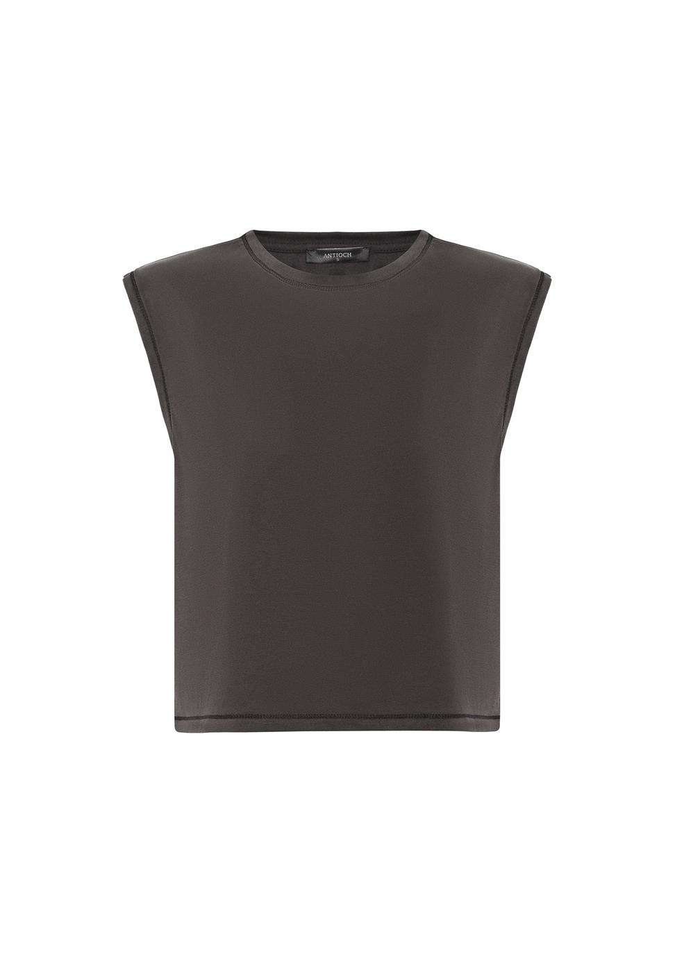 Antioch Kahve Modal Kumaş Kadın T-Shirt