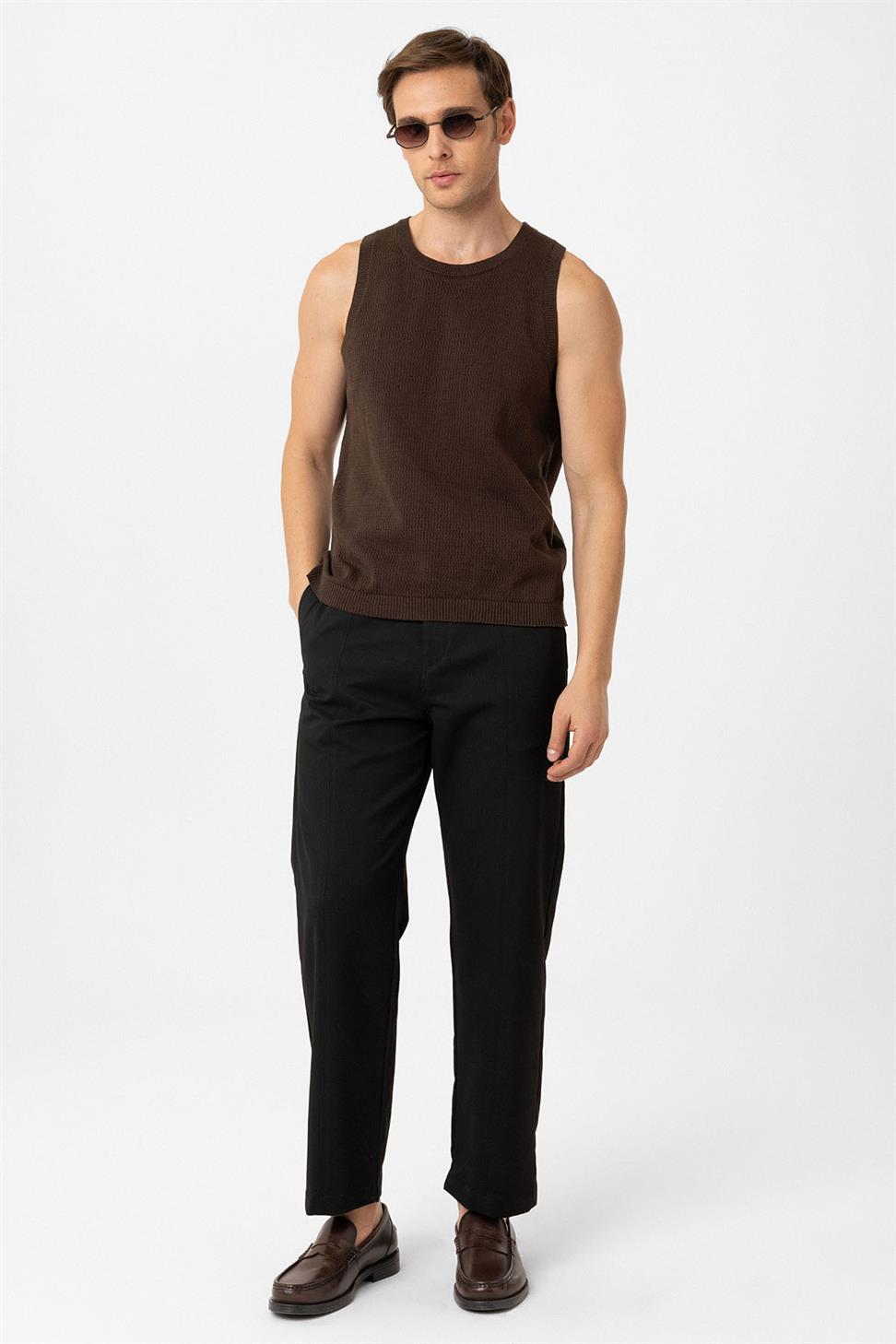 Antioch Kahve Örme Dokulu Erkek Atlet