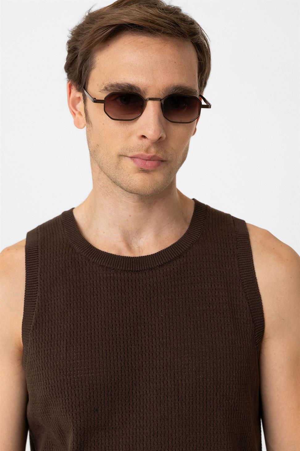 Antioch Kahve Örme Dokulu Erkek Atlet