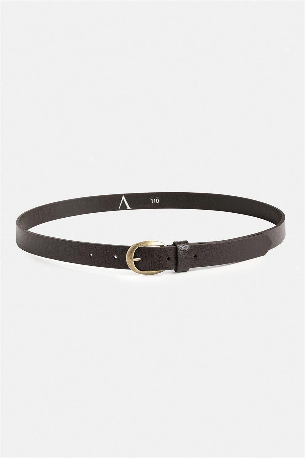 Antioch Kahve Oval Toka Erkek Deri Kemer