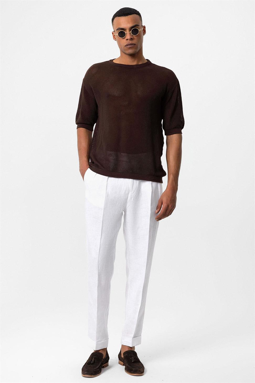 تي شيرت رجالي مخرم مخرم مخرم للرجال