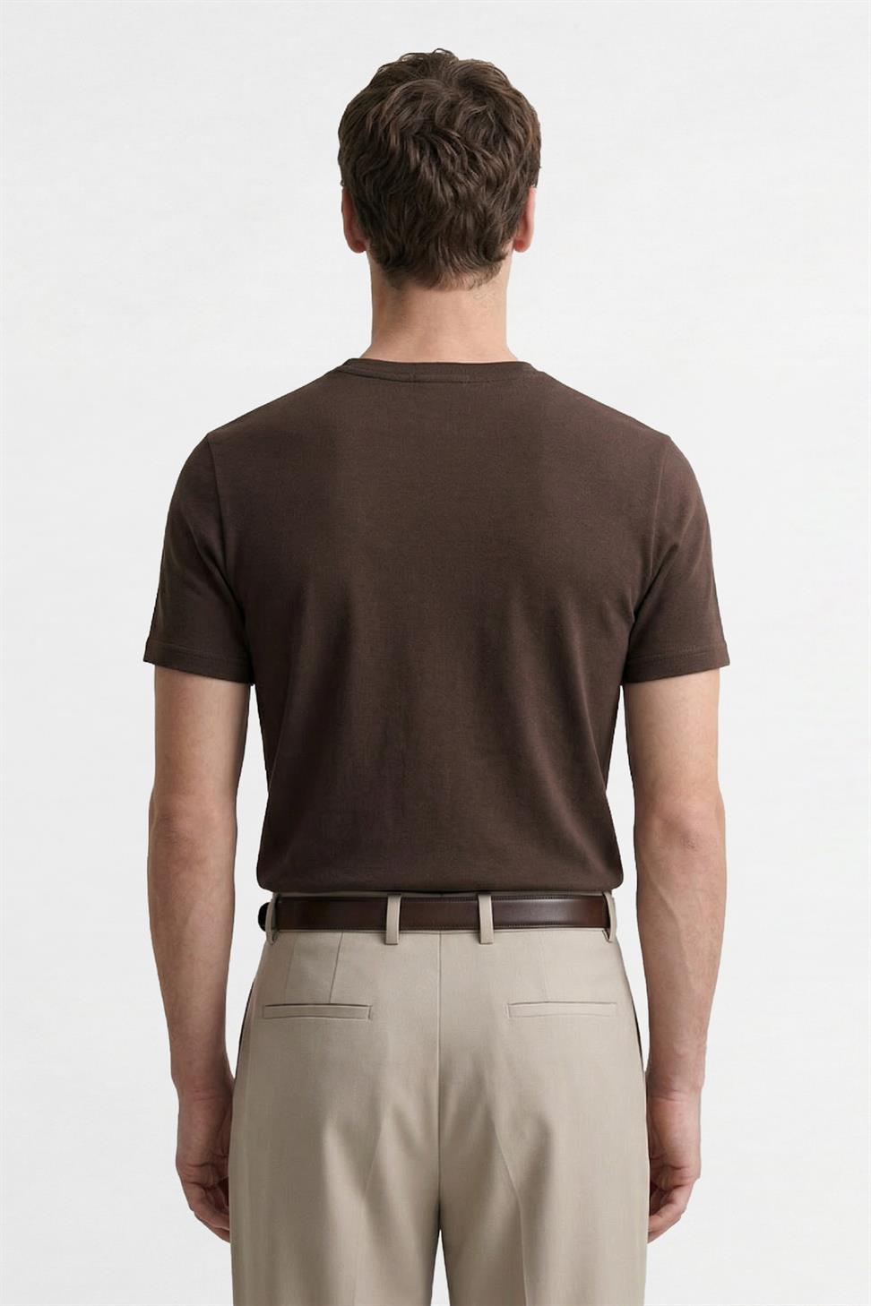 Antioch Kahve Pamuklu Erkek T-Shirt