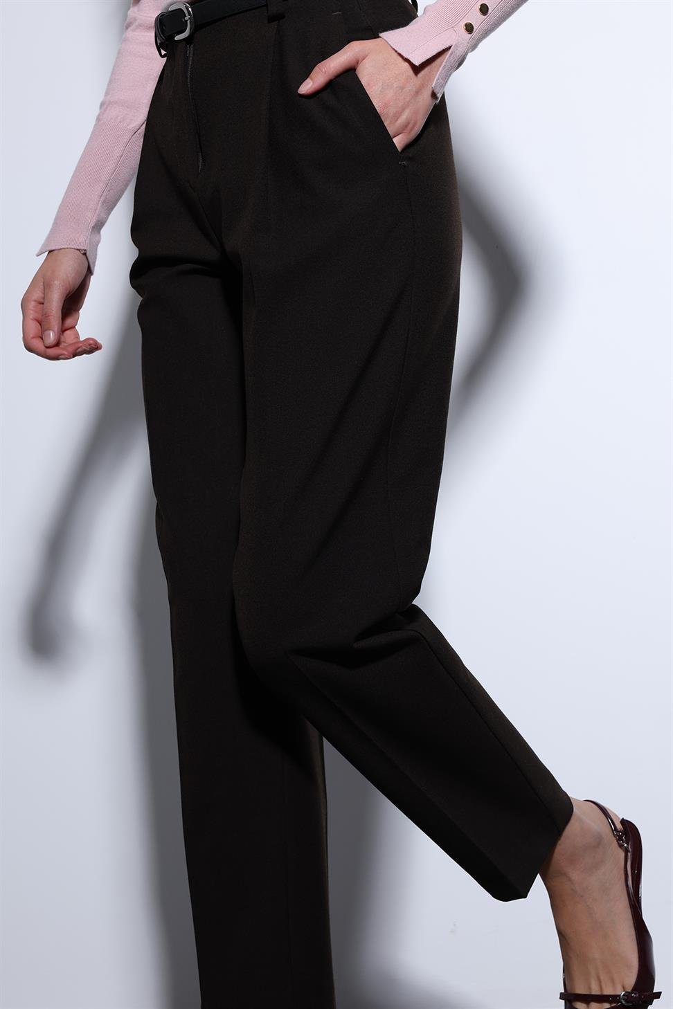 Antioch Kahve Pensli Kadın Pantolon