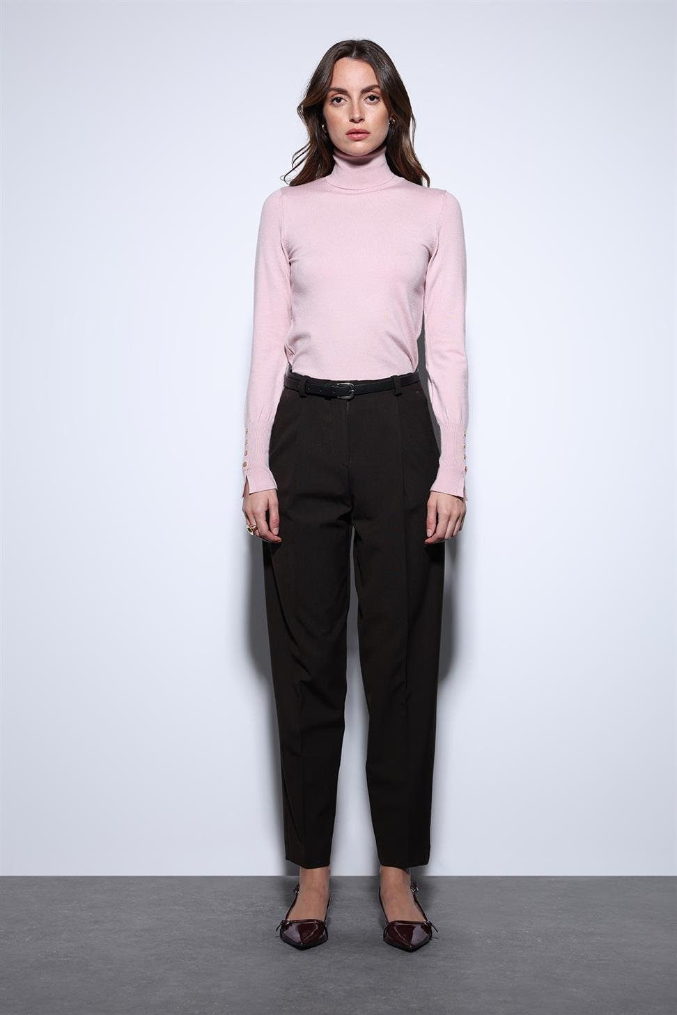 Antioch Kahve Pensli Kadın Pantolon