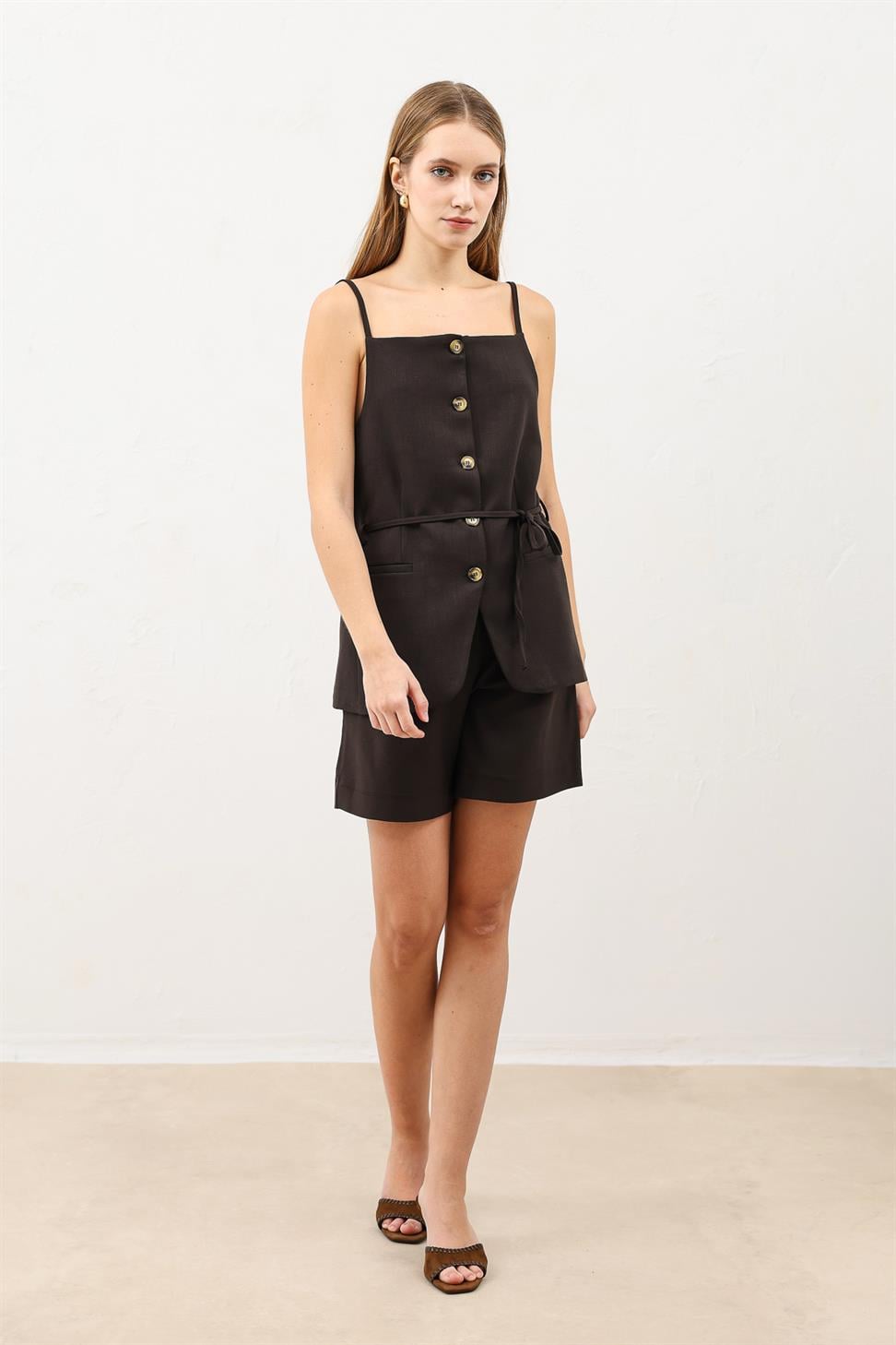 Pleated Womens Shorts