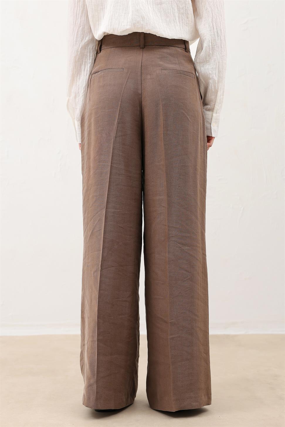 Pleated Palazzo Womens Pants
