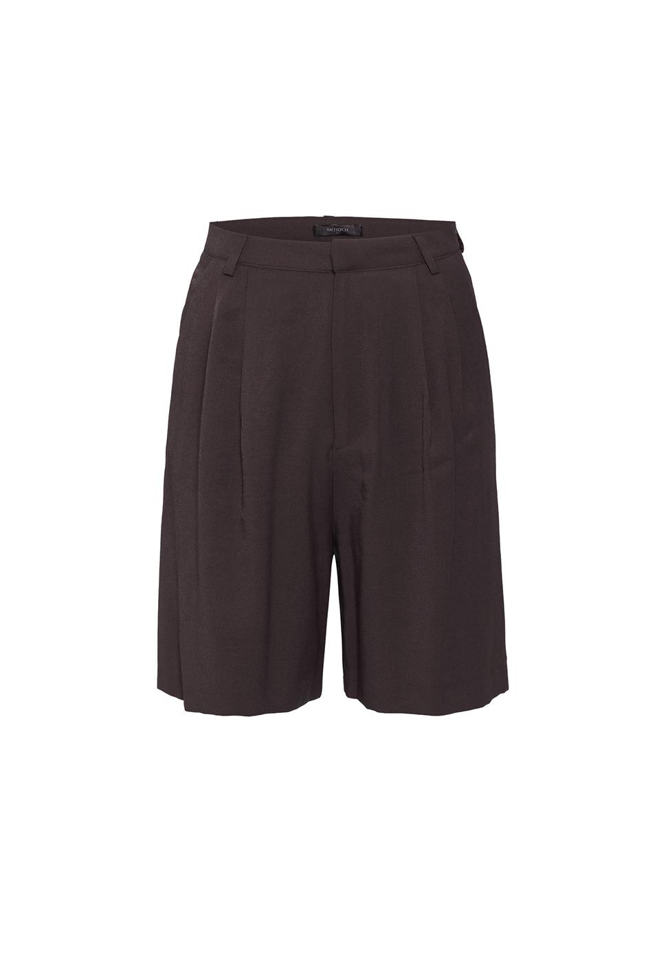 Antioch Kahve Pilili Kadın Bermuda Şort
