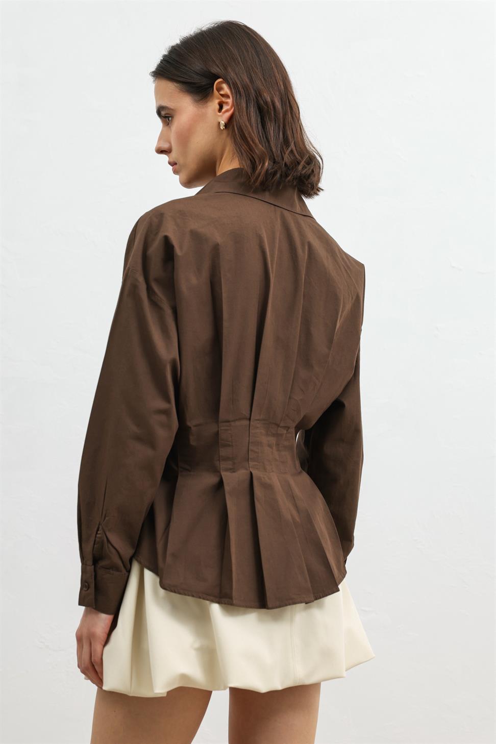 Ruffled Poplin Womens Shirt