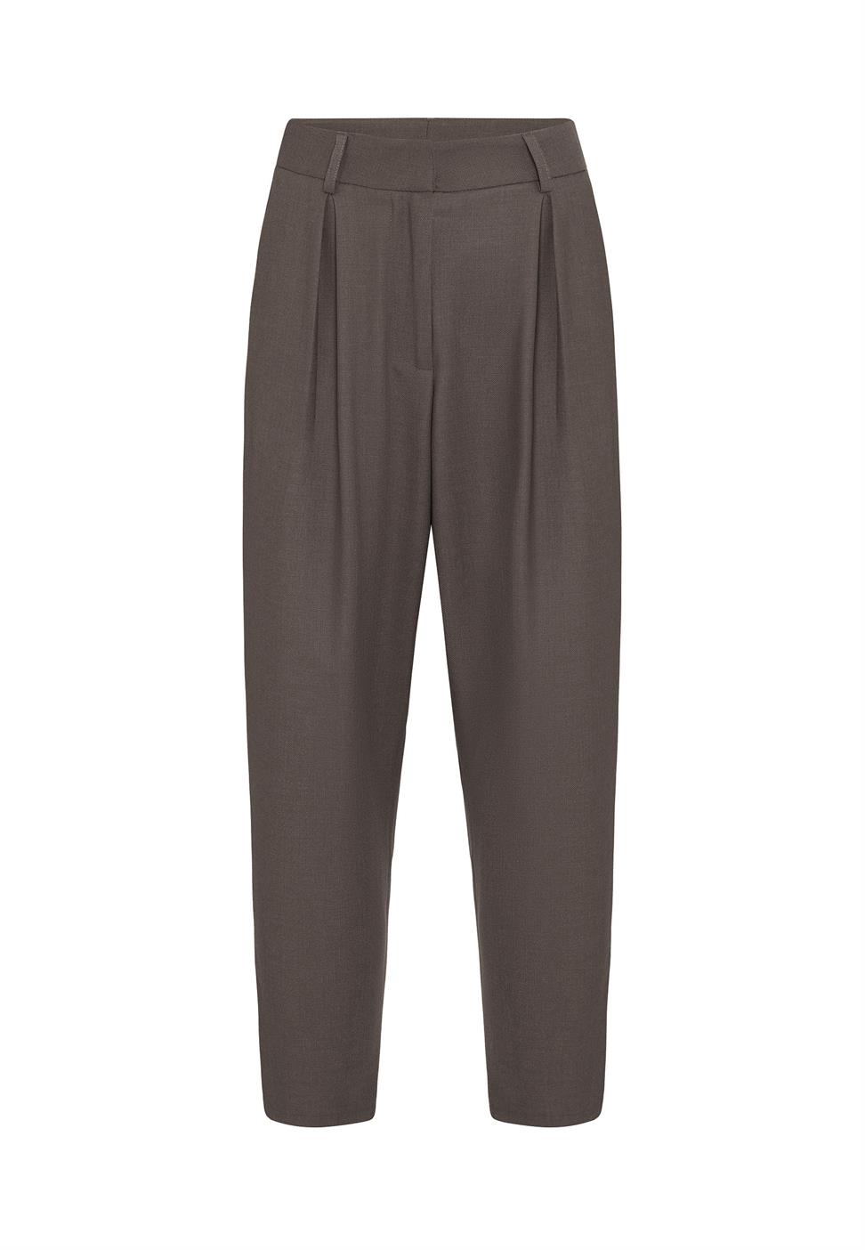 Antioch Kahve Pilili Soft Bilek Boyu Kadın Pantolon