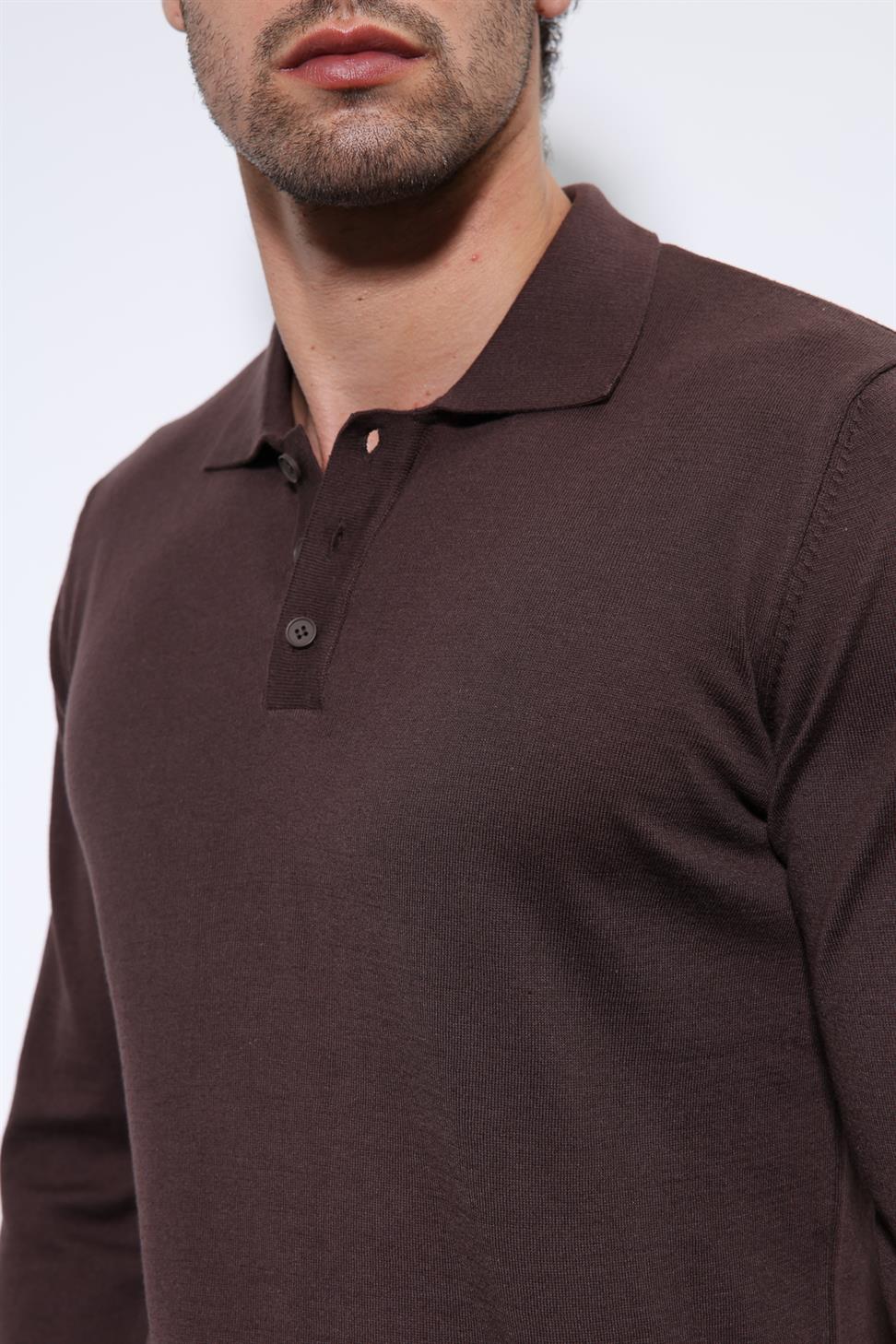 Antioch Kahve Polo Yaka Erkek Kazak