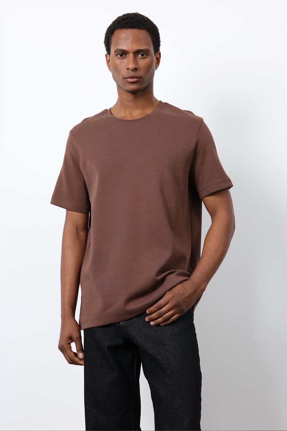 Antioch Kahve Regular Fit Basic Erkek T-Shirt