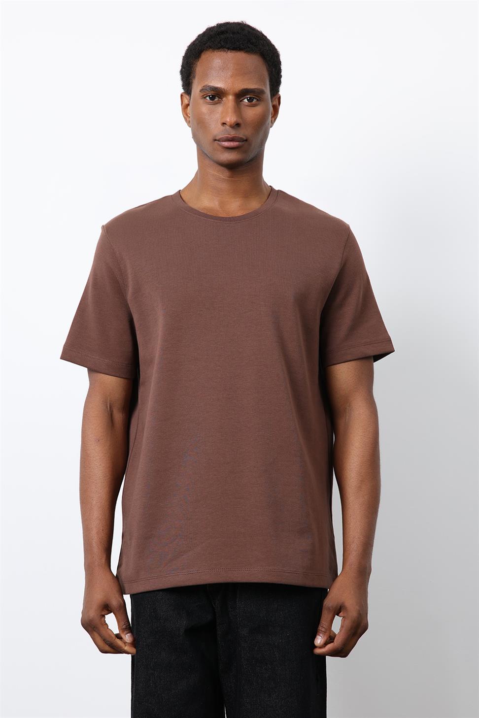 Antioch Kahve Regular Fit Basic Erkek T-Shirt