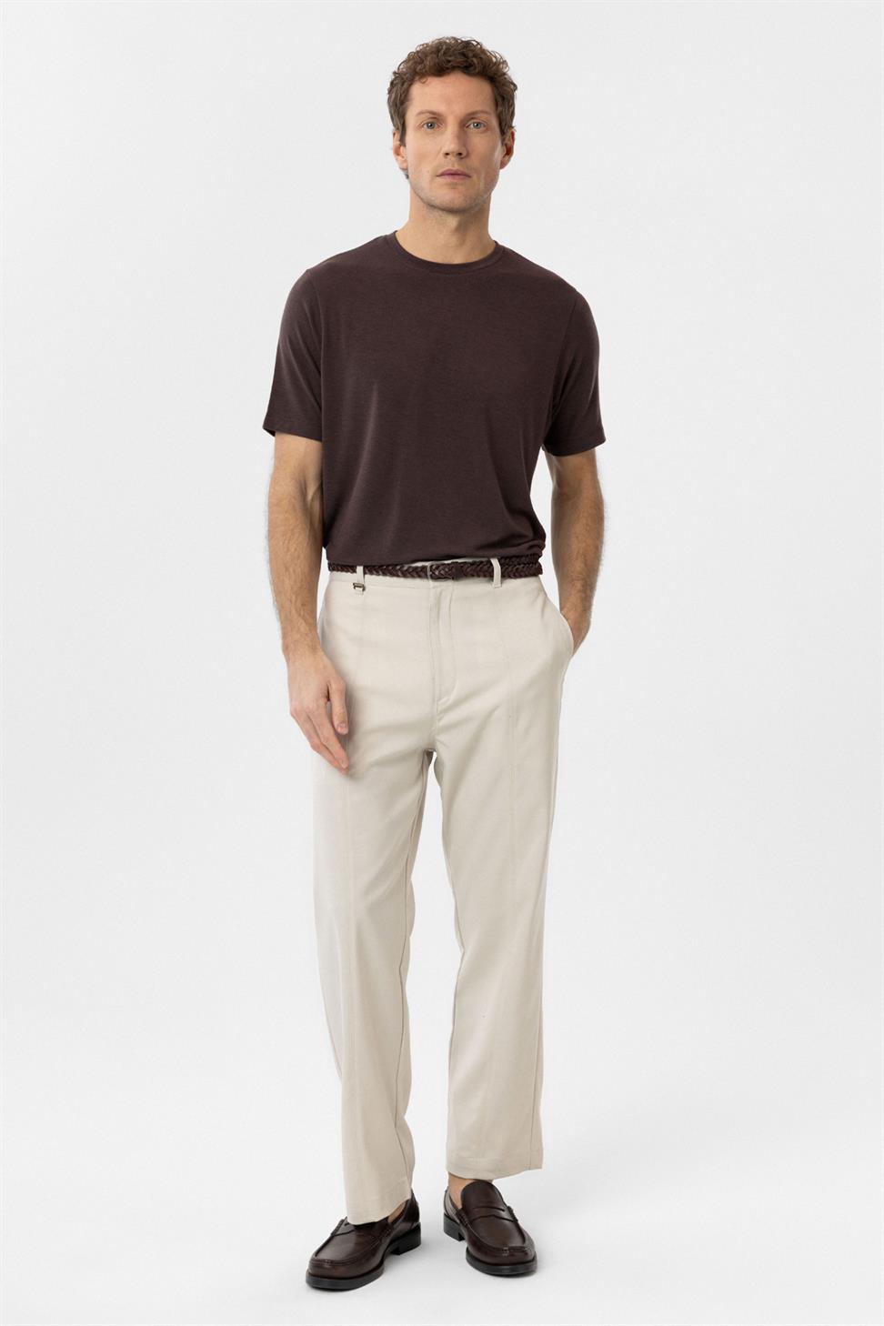 Antioch Kahve Regular Fit Basic Erkek T-Shirt