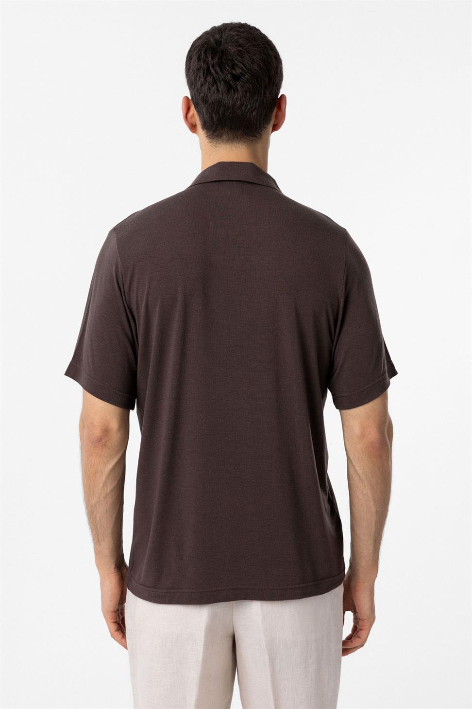 Antioch Kahve Regular Fit Polo Yaka Erkek T-Shirt