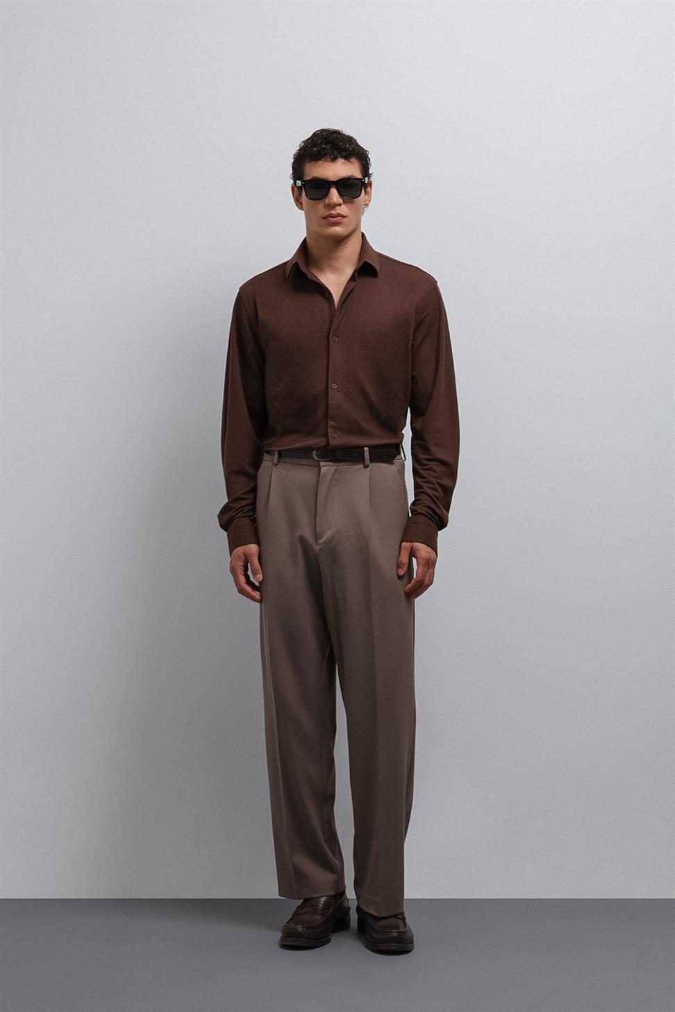 Antioch Kahve Relax Fit Erkek Gömlek