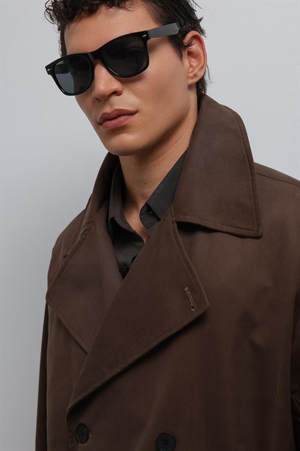 Antioch Kahve Relax Fit Erkek Trençkot