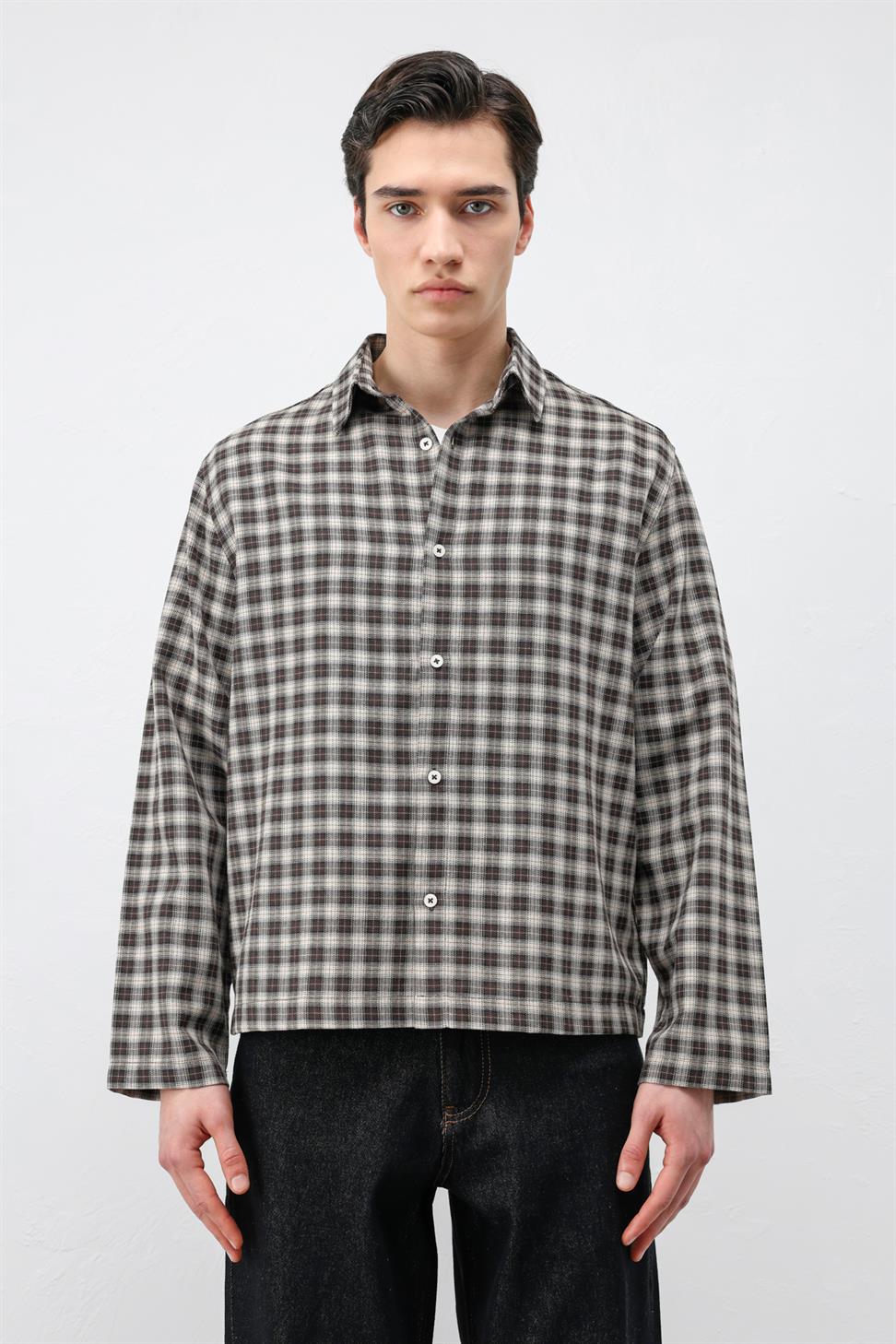 قميص رجالي بنقشة إيكو مريحة