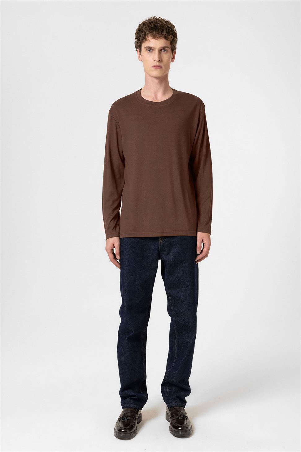 Antioch Kahve Relaxed Fit Basic Erkek T-Shirt