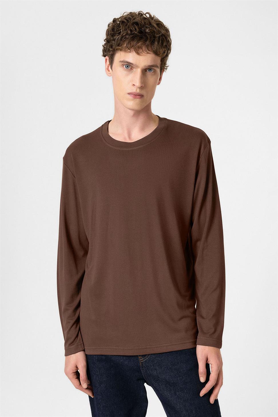 Antioch Kahve Relaxed Fit Basic Erkek T-Shirt