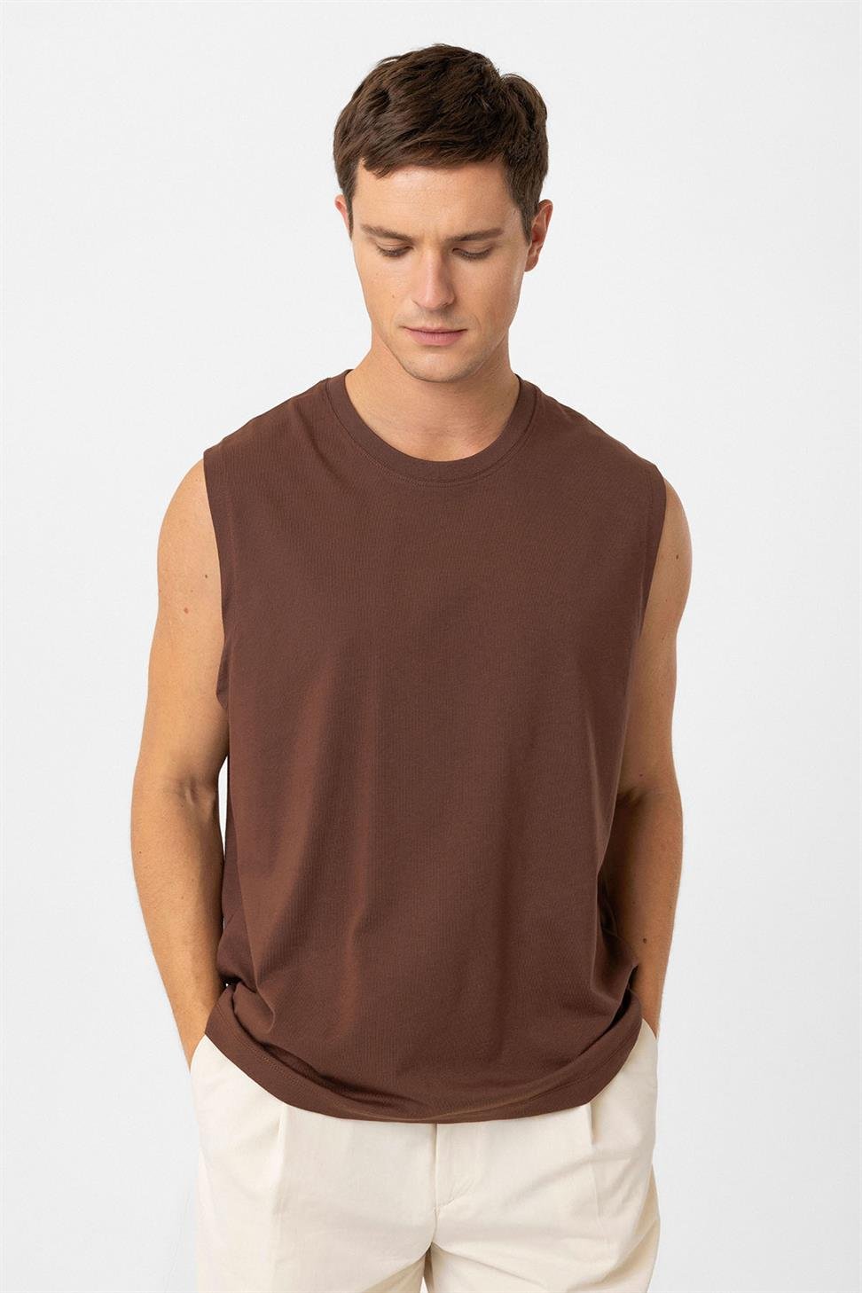 Antioch Kahve Relaxed Fit Erkek Atlet